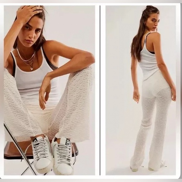 Free People Pants - NWOT FP One Ona floral flare pants size Large festival Aussie girl Coachella